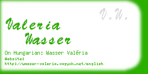 valeria wasser business card