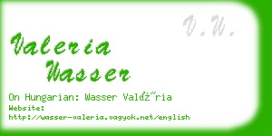 valeria wasser business card